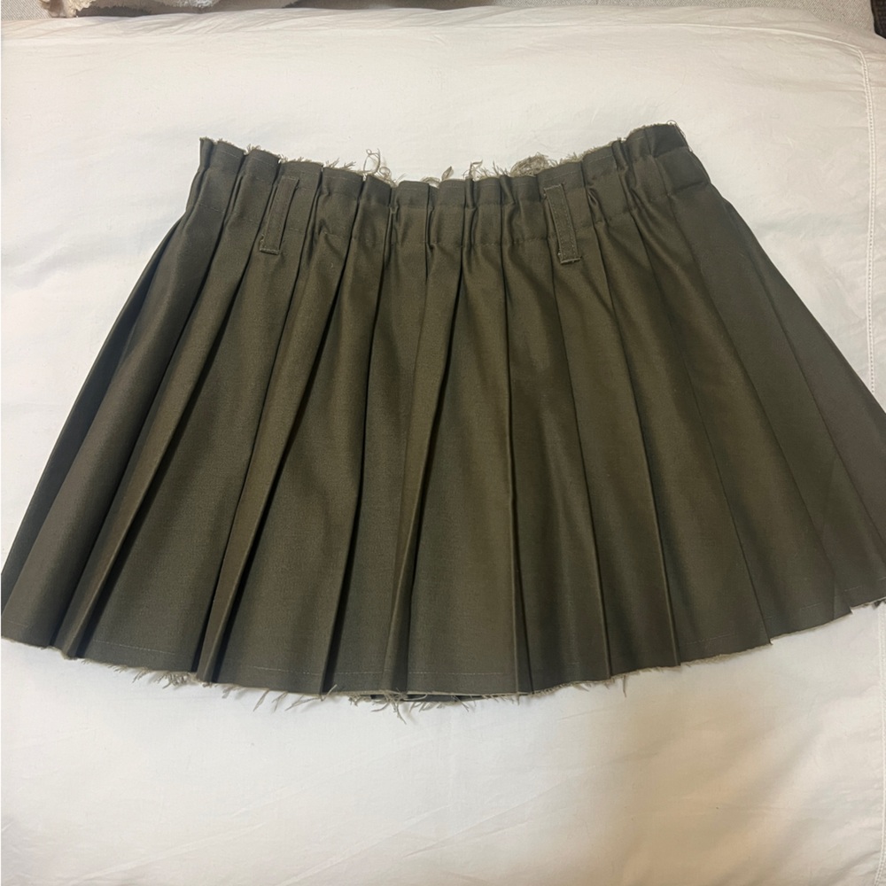 H&M Dark Green Mini Skirt